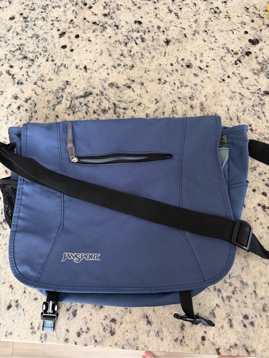 Jansport Handbags - Jansport Navy Blue Men's Messenger Bag with Black Strap